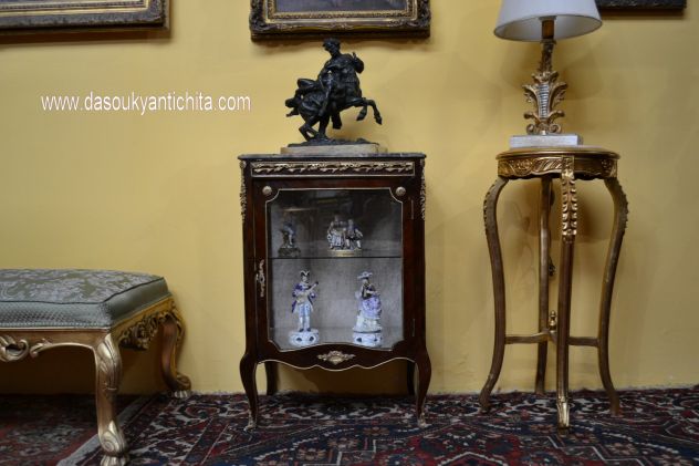 Vetrina con piano in marmo stile transizione Luigi XV - Foto 5