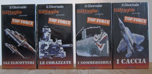 4 VHS, TOP FORCE, Le armi vincenti della storia - NUOVO