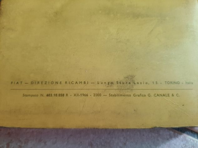 FIAT 600 D CATALOGO PARTI DI RICAMBIO ORIGINALE ANNO 1966 - Foto 2