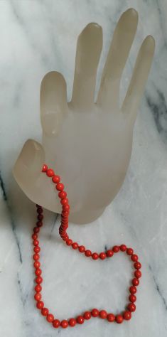 COLLANA SCALARE IN AUTENTICO CORALLO ROSSO MEDITERRANEO CHIUSURA ARGENTO. - Foto 9