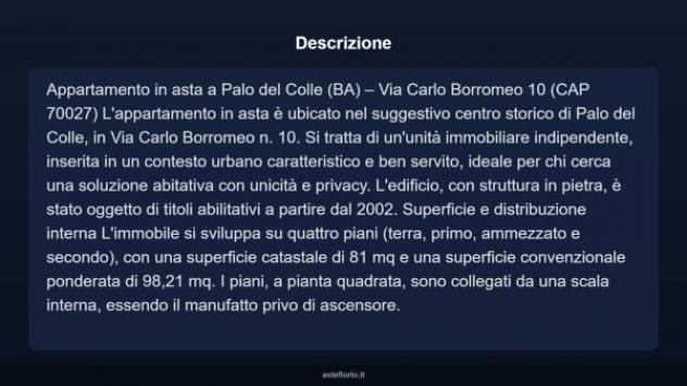 Immobile in asta di 81 m² in vendita a Palo del Colle - Foto 7