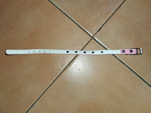 Collare Collarino Gatto Gatta rosa con Borchiette / Borchie - Foto 2