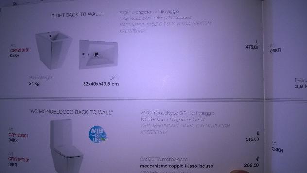 vaso e bidet sanitari crystall Olympia bianco - Foto 3