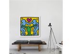 Quadro Pop Art dipinto a mano di Keith Haring