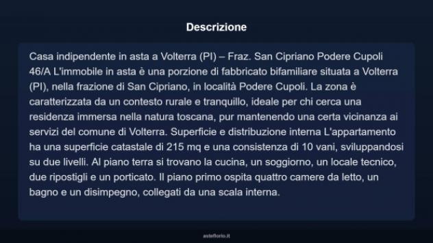 Immobile in asta di 215 m² con più di 5 locali in vendita a Volterra - Foto 4