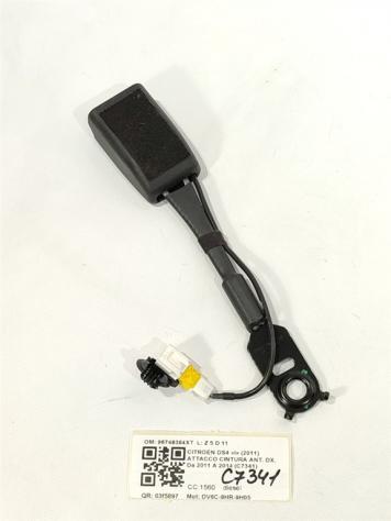 AGGANCIO CINTURA DI SICUREZZA ANT DX CITROEN DS4 1° Serie 96748384XT DV6C-9HR-9H05 (11) - Foto 2