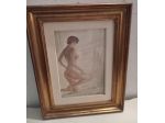 QUADRO NUDO CON CORNICE DI ANTIQUARIATO FIRMATO