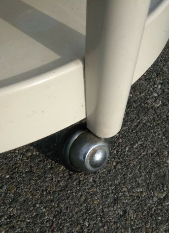 Carrello tavolino portabottiglie plastica bianca vintage (LEGGERE ANNUNCIO) - Foto 5