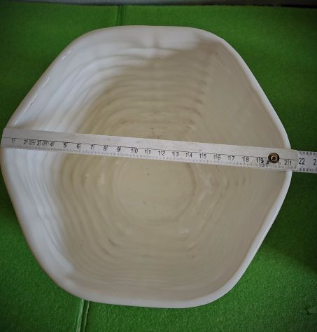 Vaso "Cachepot" intrecciato in ceramica bianca anni '80 - Foto 3