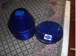 Coppette in vetro "Riflessi blu", servizio da 12.