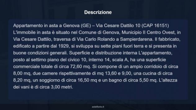 Immobile in asta di 72 m² in vendita a Genova - Foto 16