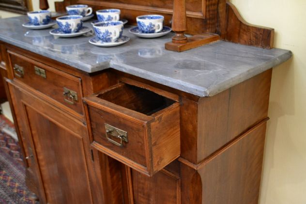 Antica credenza piattaia stile Luigi Filippo - Foto 4