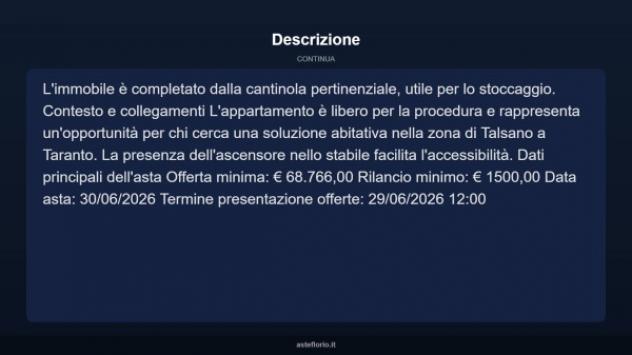 Immobile in asta di 103 m² con più di 5 locali in vendita a Taranto - Foto 11