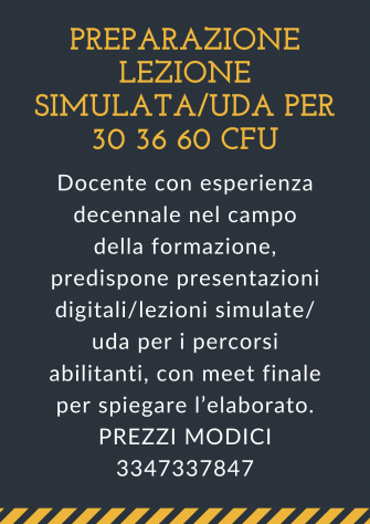 preparazione lezione simulata 30 36 60 cfu