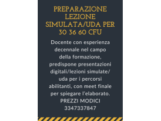 preparazione lezione simulata 30 36 60 cfu