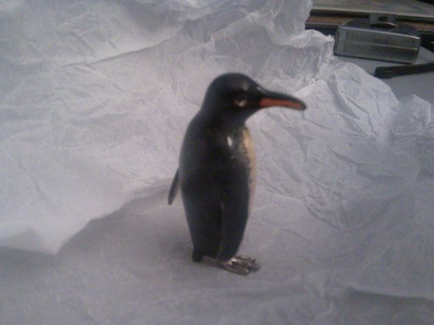 Coppia di Pinguini in argento smaltato - Foto 2