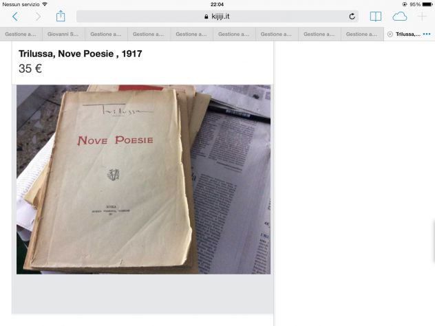 Trilussa (pseud. di Salustri Carlo Alberto) NOVE POESIE, 1917