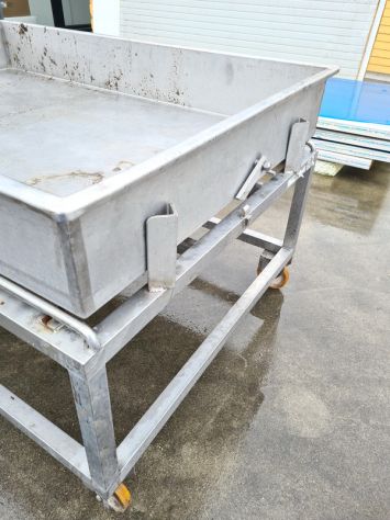 carrello inox con vasca mobile usato - Foto 3