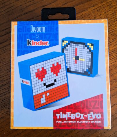 Timebox-Evo Divoom x Kinder sveglia