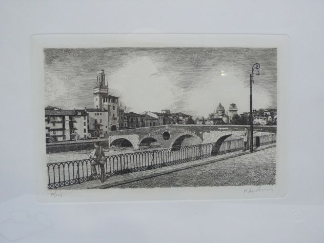 Acqueforti Verona Ponte Pietra Stampe d'Arte L'Ippogrifo - Foto 2