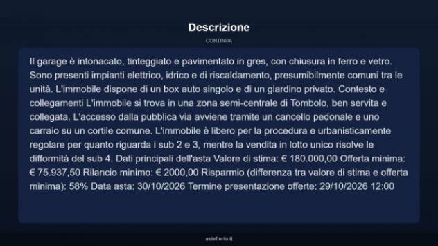 Immobile in asta di 300 m², box auto in vendita a Tombolo - Foto 17