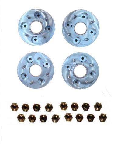 KIT 4 DISTANZIALI RUOTA INTERASSE 115mm   BULLONERIA AIXAM BELLIER GRECAV JDM