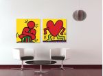 Set quadri Keith Haring dipinto a mano
