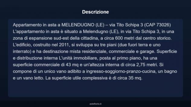 Immobile in asta di 43 m² in vendita a Melendugno - Foto 17