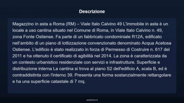 Immobile in asta di 7 m² in vendita a Roma - Foto 4