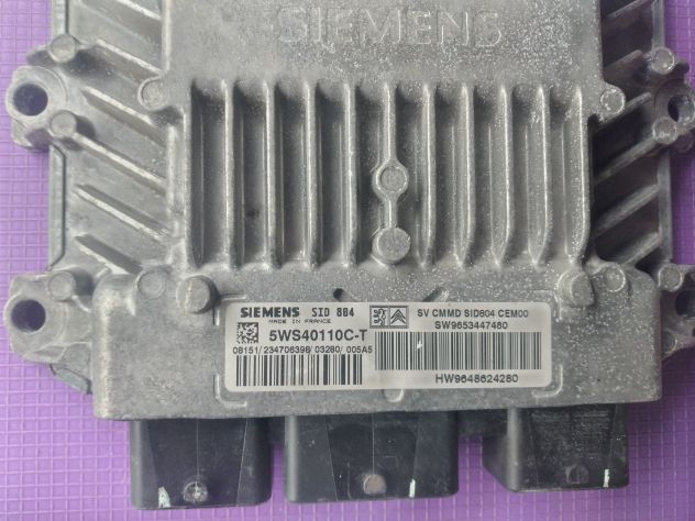 Centralina motore Citroen Peugeot Siemens 5WS40110C-T SW9653447480 SID 804 (5) - Foto 5