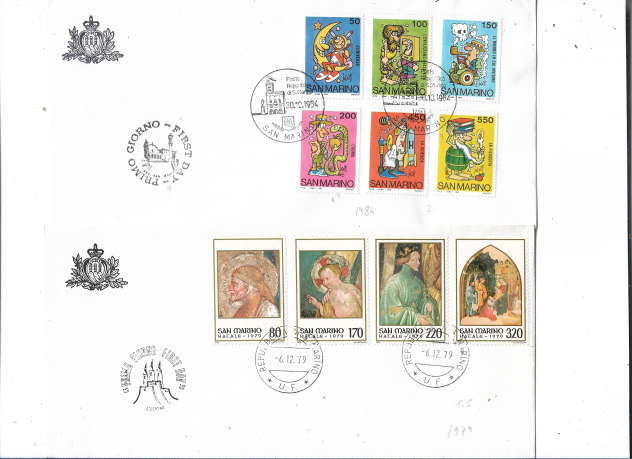 1964/1995 SAN MARINO N 80 FRANCOBOLLI USATI SU 28 BUSTE FDC - Foto 6