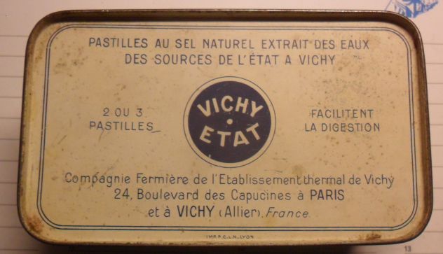 VECCHIA SCATOLA IN LATTA DELLA VICHY - ETAT PASTILLES - - Foto 4