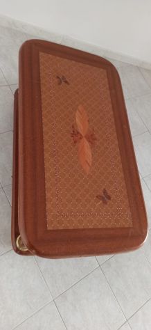 Tavolino da salotto in legno massello color noce - Foto 2