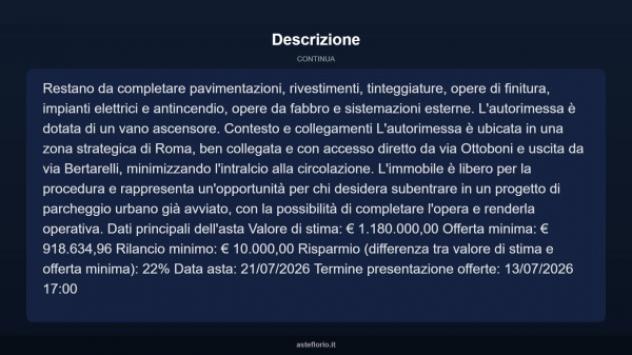 Immobile in asta di 1378 m² in vendita a Roma - Foto 8