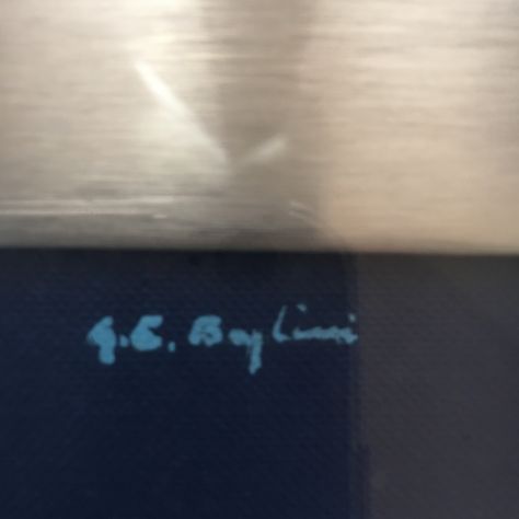 QUADRO GIAN CARLO BAGLINI 1970 PIANETA ROSSO OLIO SU TELA IN OTTIMO STATO - Foto 2