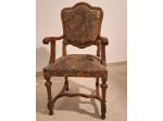 Sedia poltrona con braccioli artigianale fine anni 50