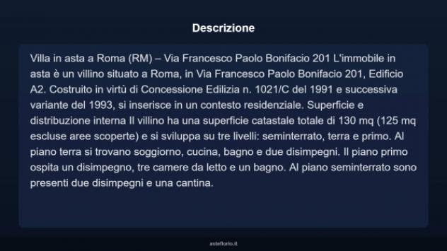 Immobile in asta di 130 m² con più di 5 locali e box auto in vendita a Roma - Foto 3