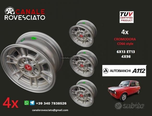 4 Cerchi CROMODORA CD66 6x 13 4x98 et 13 A112