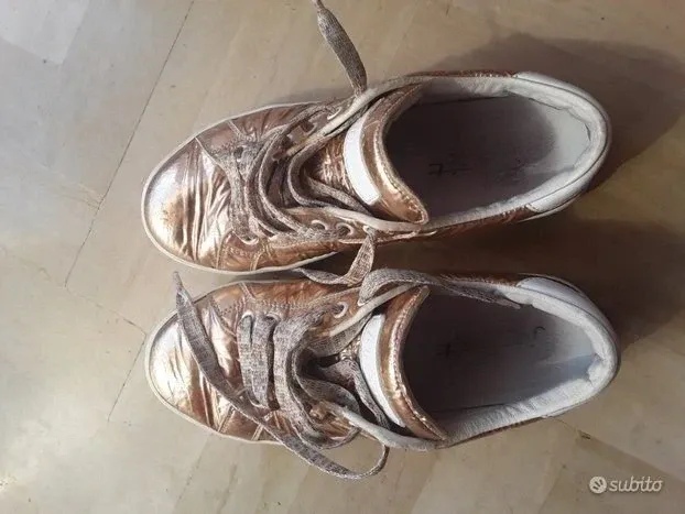 Scarpe jarrett n 35 in pelle oro bambina 35 - Foto 4