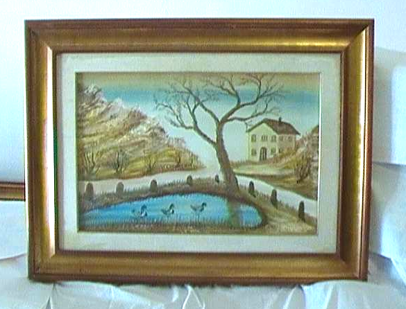 Quadro con retro scritto di Romeo Tinti 1982