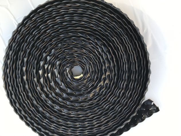 Intreccio pelle vegetale per cinture Nero - Foto 3