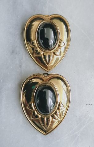 BELLISSIMI ORECCHINI A PERNO IN ARGENTO DORATO E EMATITE, MODELLO ESCLUSIVO. - Foto 2