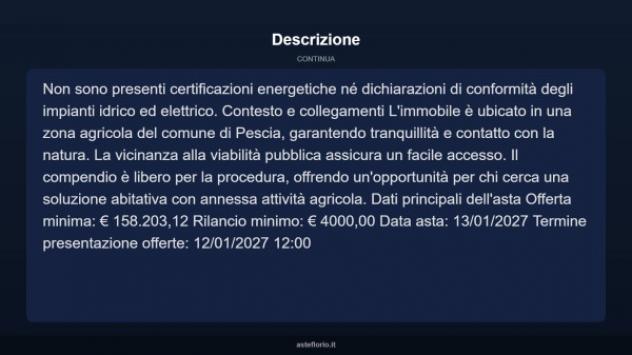 Immobile in asta di 228 m² con più di 5 locali e box auto in vendita a Pescia - Foto 12