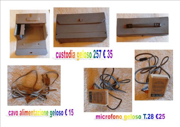 registratore geloso 257 accessori vari