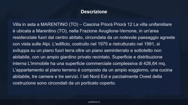 Immobile in asta di 426 m² con più di 5 locali e box auto in vendita a Marentino - Foto 13