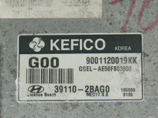 391102BAG0 ECU HYUNDAI IX35 1.6 39110-2BAG0 9001120019KK MED17.9.8 - Foto 2