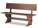 Panche Latina Pub Birreria con schiena cod700/130/N cm130 colore noce