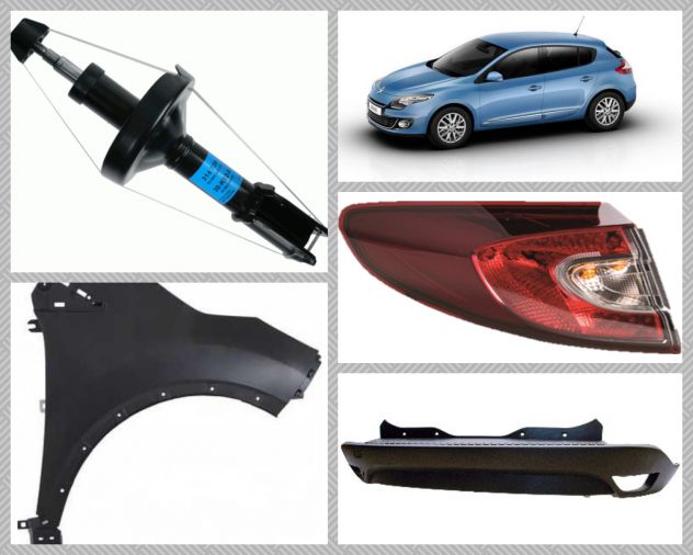 Renault Clio Megane Laguna cofano paraurti fanale kit airbag parafango radiatore