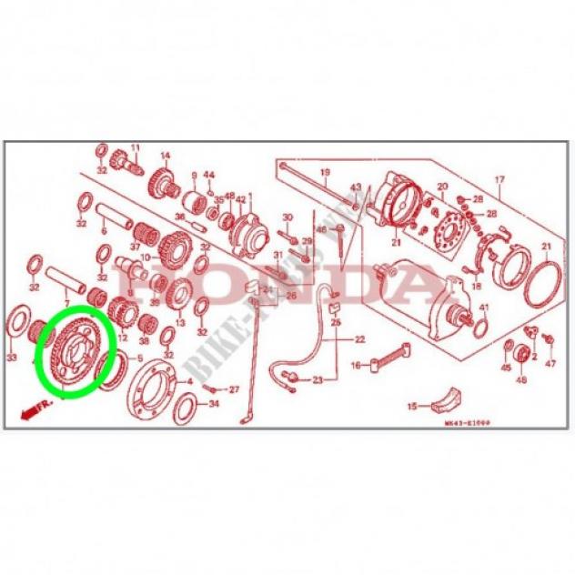 Ruota libera volano Honda XL 600 R RM LM da 80 denti - Foto 4