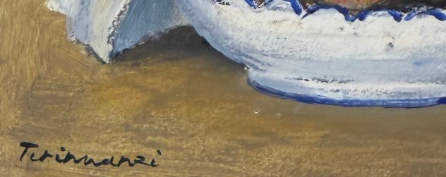 Nino Tirinnanzi pittore quadro Natura morta con panno - Foto 4